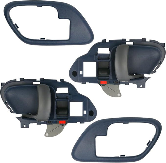 APPERFiT Interior Door Handle w/Bezel Kit (Blue) Compatible with 1995-2002 Chevy Chevrolet GMC Truck C1500 C2500 C3500 K1500 K2500 K3500 Suburban Tahoe Yukon 15708045 15708046