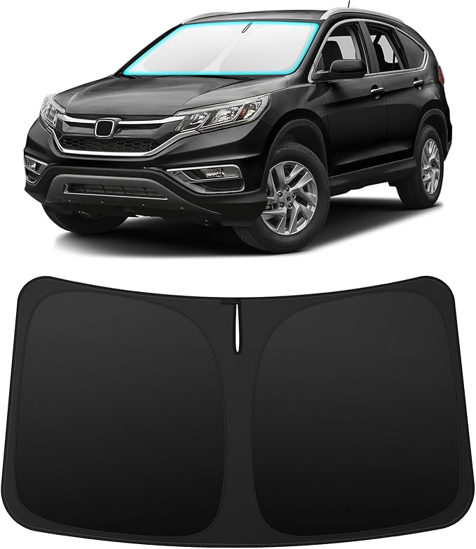 INSAUTO Custom Fit Windshield Sun Shade Accessories for Honda CRV CR-V 2012-2016, Foldable Front Window Sunshade, UV & Heat Reflector, Keeps Interior Cool, Includes Storage Bag
