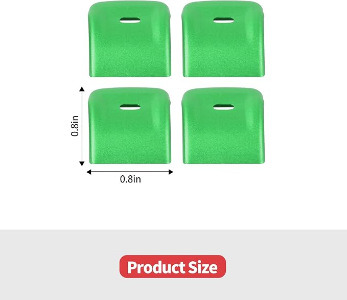 Jimen for JK Window Button Covers, 4PCS Center Console Window Switch Cover Interior Trim Kits Compatible with Jeep Wrangler JK & Unlimited 2012-2018, Aluminum Alloy (Green)