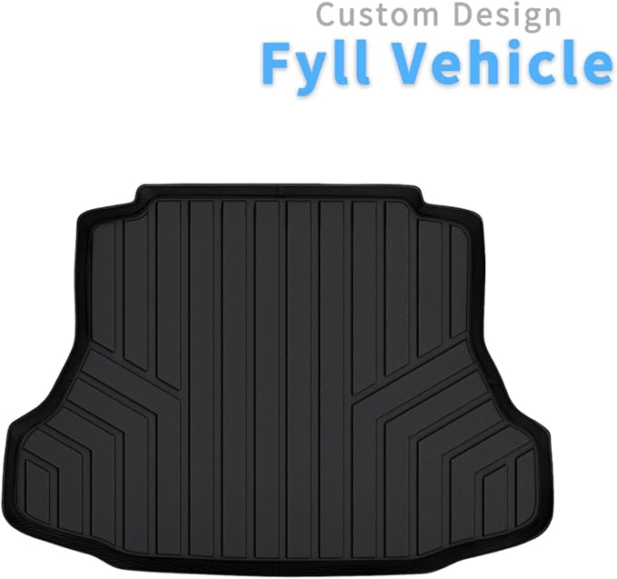 Cargo Mat for Honda Civic 2006 2007 2008 2009 2010 2011, All Weather TPE Custom Fit Easy Clean Car Trunk Mat for Honda Civic 2006-2011 Cargo Liner, Civic Cargo Accessories-Blac