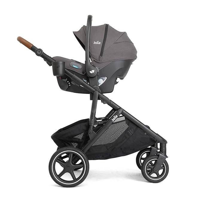 Joie Baby, Chive and Mint Latch - All-in-One Convertible Single-to-Double Modular Stroller with 20+ Customizable Modes & All-Terrain Wheels, and Baseless Infant Car Seat Travel System (Thunder)
