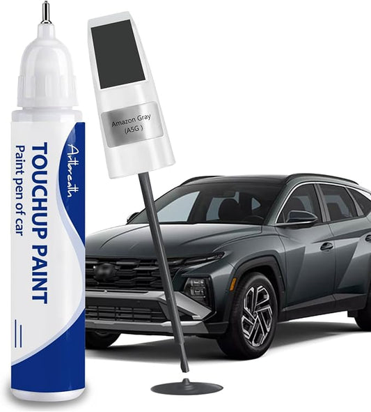 Amazon Gray(A5G) Touch Up Paint for Hyundai-Exact Match–Chips and Nicks Car Paint Scratch Repair Kit Automotive Paint Pen for Accent/Creta/Elantra/TUCSON/SANTA