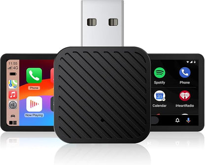2025 Tiny Wireless CarPlay Adapter Android Auto Dongle for iPhone & Android Plug & Play Fits Most Cars 2015+ USB Type-C Compact Design
