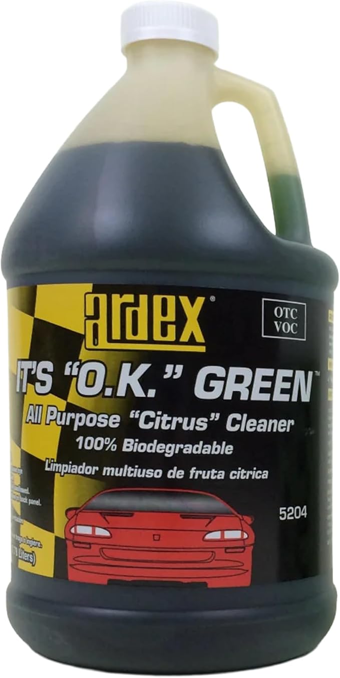 Ardex Car Detailing Super Cleaner Concentrate It's OK Green 5204 - Biodegradable, Eco Friendly All purpose Cleaner | For Professional Use or DIY Like A Pro | 1 Gal | Made in USA