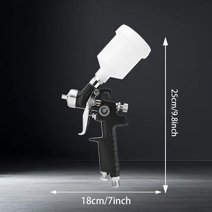 Mini HVLP Air Spray Gun Kit, with 0.8mm & 1.0mm Nozzles&125cc Cup, Small Automotive Paint Sprayer, Paint Guns Touch Up Detail Spot Repair, for House Painting, Furniture, Cars
