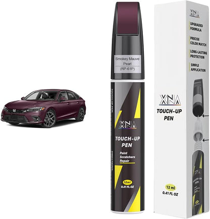 XNA Smokey Mauve Pearl(RP-61P) for Honda Touch Up Paint, Car Scratch Remover for Nicks and Chips Repair, 2-In-1 Quick & Easy Fix Car Scratch Repair Kit with Exact Color-Matched