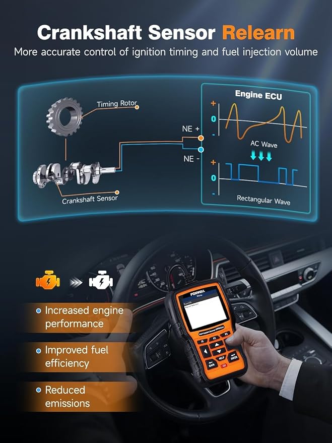 FOXWELL NT510 Elite fit for GM OBD2 Scanner, Bi-Directional All System Engine ABS SRS Diagnostic Scan Tool Code Reader for Chevrolet Cadillac GMC, All Reset Oil EPB TPS ABS Bleeding Crankshaft Relearn