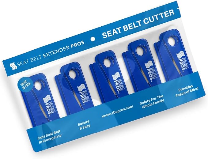 Seat Belt Cutter 10-Pack - Quick Escape from Your Car in an Emergency