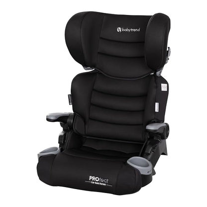 Baby Trend Protect 2-in-1 Folding Booster Seat, Midnight Black – Fold-Flat Travel-Ready Design, Lightweight Build, Belt-Positioning Comfort