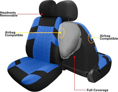 VarCozy Car Seat Covers Front Pair,Universal Cloth for Car,Breathable & Washable SUV, Sedan, Van, Automotive Interior Covers, Airbag Compatible