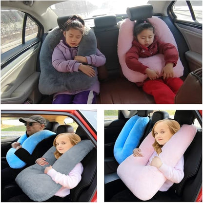 FHSGGP Travel Pillow Car Pillow Kid Car Sleeping The Sleeping Aid for Adults and Kids on Road Trips Kids Travel Pillow Black