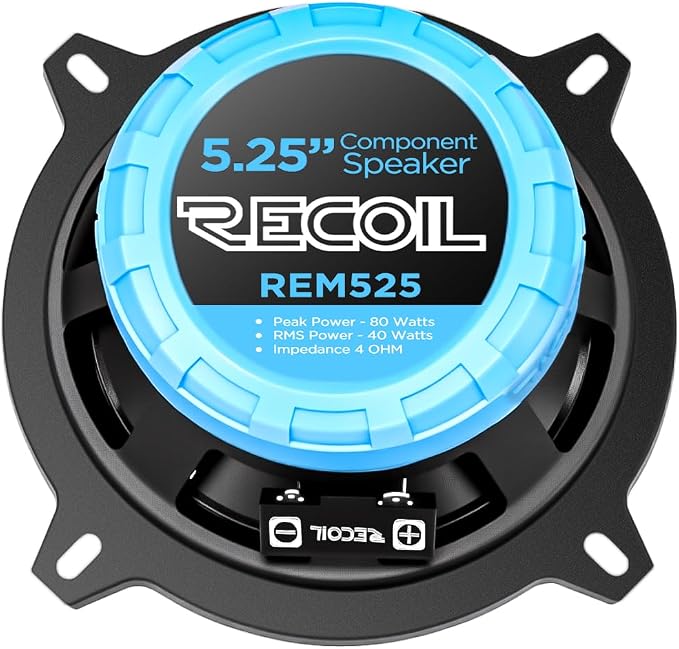 RECOIL REM525 Echo Series 5.25 Inch Car Audio Component Speaker System