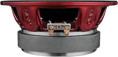 DS18 PRO-X6M Loudspeaker - 6.5", Midrange, Red Aluminum Bullet, 450W Max, 225W RMS, 8 Ohms - Premium Quality Audio Door Speakers for Car or Truck Stereo Sound System (1 Speaker), Classic