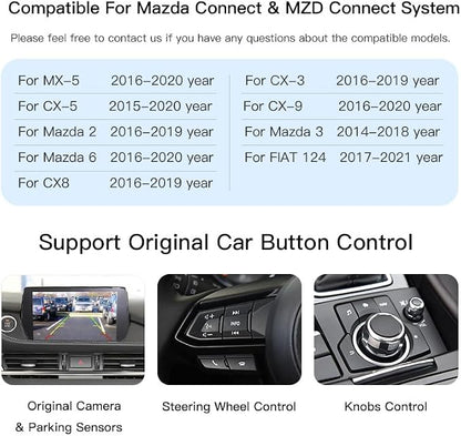 TK78-66-9U0C OEM Mazda Carplay Android Auto Retrofit Kit,Apple Carplay Adapter Compatible with MZD 2/3/6/CX3/CX5/CX9/MX5 2015-2020 Year Accessories