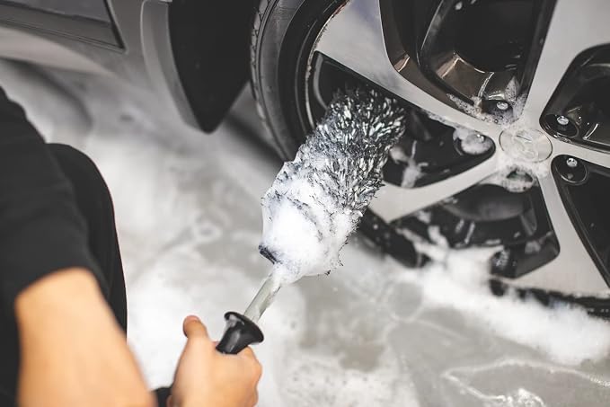 Detail Factory Wheel Brush Kit with Interchangeable Microfiber Covers | Ultra-Soft Cleaning, Washing and Detailing Wheels, Tires Rims