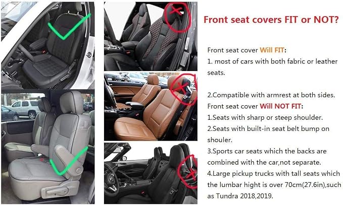 Comfortable Leather Auto Car Seat Covers 5 Seats Full Set Universal Fit (Black & Pink