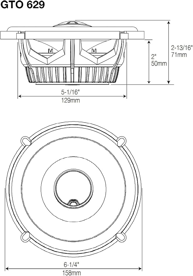 JBL GTO629 Premium 6.5-Inch Co-Axial Speaker - Set of 2