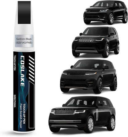 Car Touch Up Paint(Santorini Black(820/1AG/PAB)) for Landrover, Car Paint Scratch Repair Kit, Quick & Easy Solution to Repair, 2 in 1 Scratch Remover Pen with 2PCS Disposable Micro Applicators