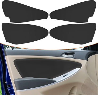 RUIANTE 4pcs Door Panel Cover Trim Replacement Compatible for Accent 2010-2016 Car Interior Accessories (Black)