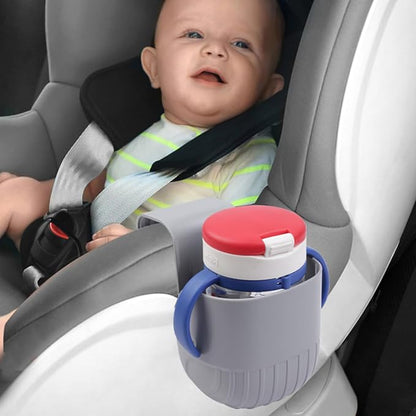 Child Cup Holder for Convertible Car Seats, Car Seat Cup Holder, Baby Stroller Cup Holer Wheelchair Cup Holder, Child Cup Holders Compatible with The Majority of Car Seat Models – Grey