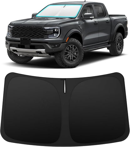 INSAUTO Custom Fit Windshield Sun Shade Accessories for Ford Ranger 2019-2026, Foldable Front Window Sunshade, UV & Heat Reflector, Keeps Interior Cool, Includes Storage Bag