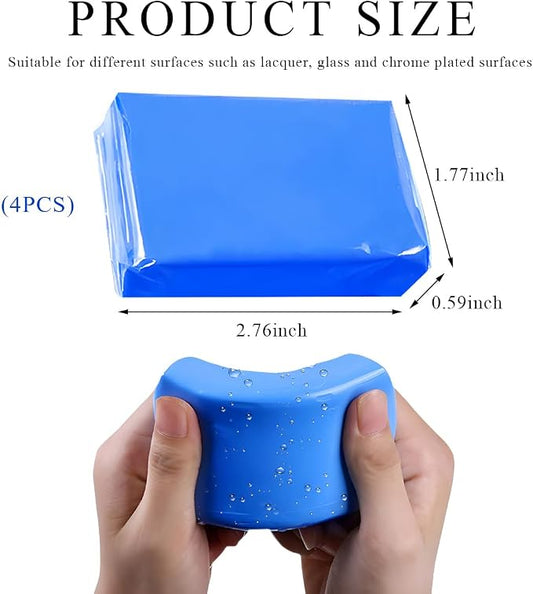 KVAEY 4PCS Car Clay Bars, 100g Premium Grade Magic Clay Bar for Auto Detailing Washing, Damage Free No Scratch Clay Bars Cleaner for Vehicle Paint Surface Glass, Car Accessories