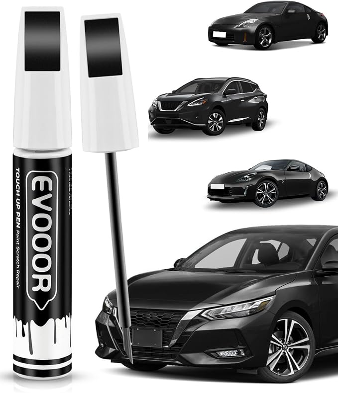 Touch Up Paint Compatible with Nissan Exact Match 2 in 1 Touch up Paint for Chips and Nicks Repair (Black/Magnetic Black Pearl(G41) Compatible with 350Z/370Z/Armada/Frontier/Murano/Pathfinder/Rogue/Rogue-Sport/Titan/Titan-XD/X-Trail)