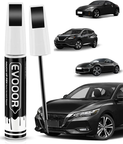 Touch Up Paint Compatible with Nissan Exact Match 2 in 1 Touch up Paint for Chips and Nicks Repair (Black/Magnetic Black Pearl(G41) Compatible with 350Z/370Z/Armada/Frontier/Murano/Pathfinder/Rogue/Rogue-Sport/Titan/Titan-XD/X-Trail)