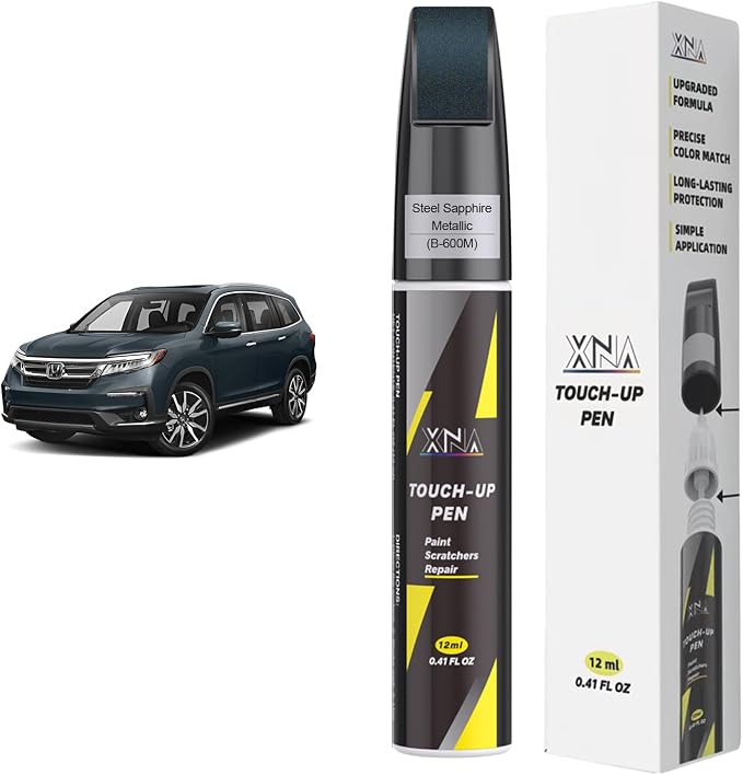 XNA Steel Sapphire Metallic(B-600M) for Honda Touch Up Paint, Car Scratch Remover for Nicks and Chips Repair, 2-In-1 Quick & Easy Fix Car Scratch Repair Kit with Exact Color-Matched
