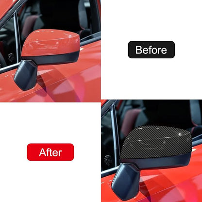 HIGH FLYING Car Exterior Rear View Side Mirror Cap Cover ABS for Subaru WRX STI 2015-2021 (without Turn Signal Lights)