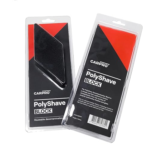CARPRO PolyShave Decon Block - Car Detailing Clay Decontamination Faster Than Clay Bar, Cleaning & Release of Paint Contaminants and Glass - Increase Wax and Sealant Bond - (1 Block)