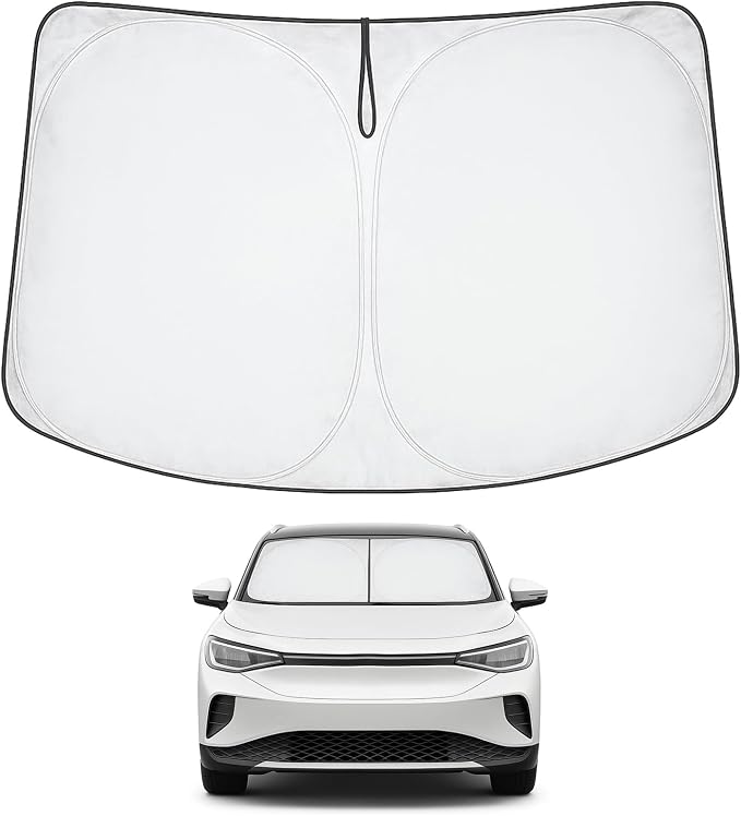 Proadsy Windshield Sun Shade for Volkswagen VW ID.4 2021-2025 2026 4-Layer Foldable Front Sunshade Protector Sun Visor Blocks UV Rays Keep Car Cooler Accessories