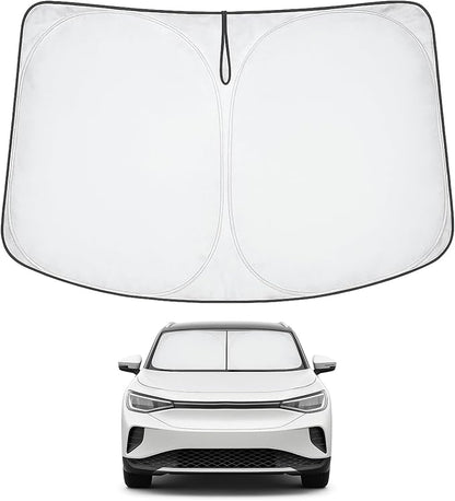 Proadsy Windshield Sun Shade for Volkswagen VW ID.4 2021-2025 2026 4-Layer Foldable Front Sunshade Protector Sun Visor Blocks UV Rays Keep Car Cooler Accessories