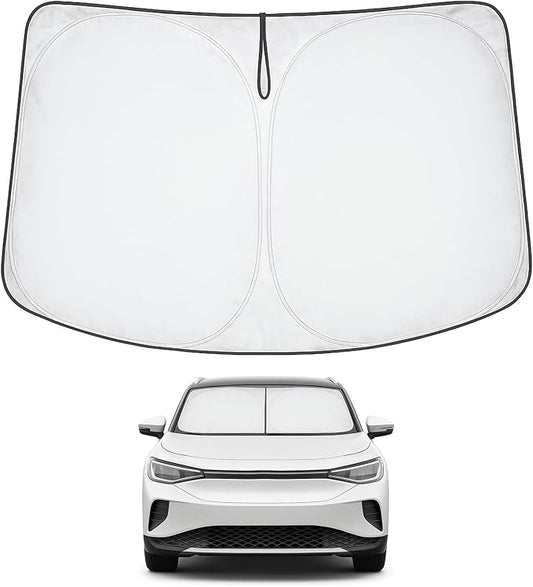 Proadsy Windshield Sun Shade for Volkswagen VW ID.4 2021-2025 2026 4-Layer Foldable Front Sunshade Protector Sun Visor Blocks UV Rays Keep Car Cooler Accessories