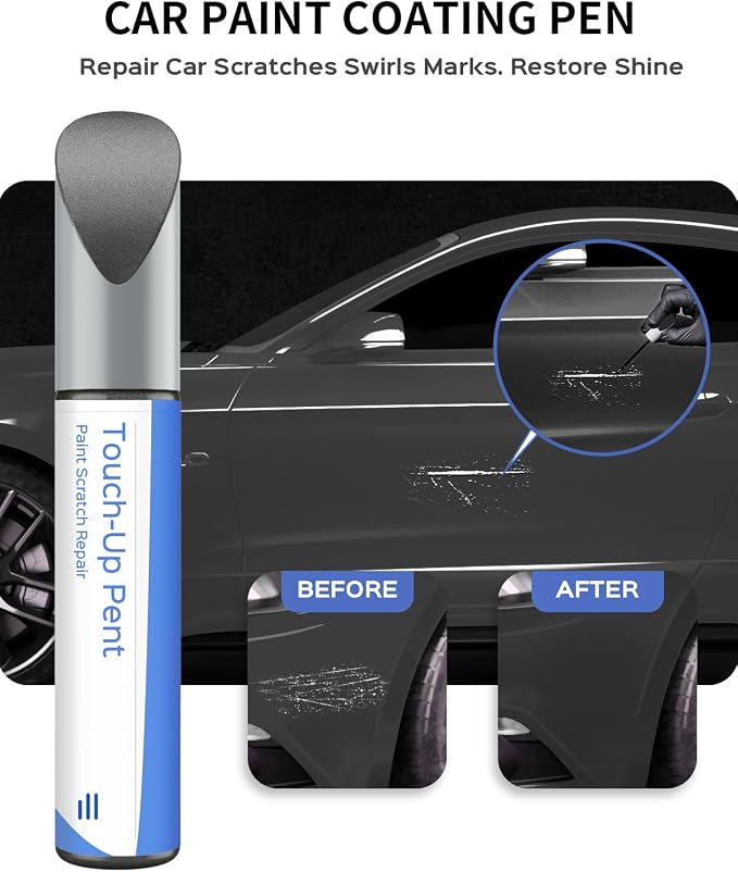 UJ Sterling Gray Metallic Touch Up Paint Compatible with Ford Exact Match–Chips and Nicks Touch Up