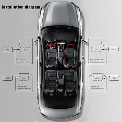 Customizable Car Floor Mats Lights, Customize Personalized Logo Car Floor Mats Light Waterproof RGB LED Neon Lamp App Control Adjustable Flashing Mode Universal Car Interior Foot Mat Decoration Light