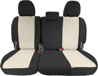 FH Group Custom Fit Car Seat Covers Specifically Made for 2011-2020 Toyota Sienna 7-8 Seater with Ultraflex Neoprene Water Resistant Automotive Seat Covers - 3rd Row Beige