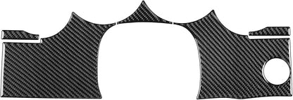 5PCS Compatible with Dodge Charger 2008 2009 2010 Real Premium Soft Carbon Fiber Decor Car Speedometer Panel Lower Part Sticker Interior Accessories Decal Cover Black