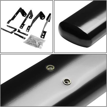 DNA Motoring 5 Inches Running Boards Compatible with 02-08 Ram 1500 Quad/Crew Cab, Powder Coated Side Step Nerf Bars, STEPB-5O-933-BK