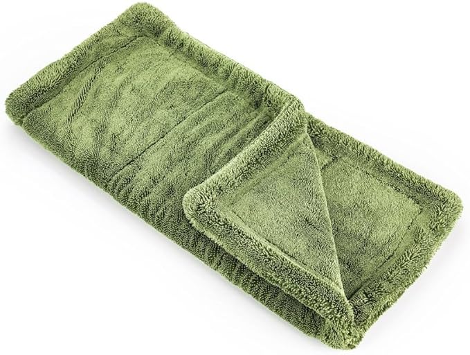 The Rag Company, The Liquid8r M22, Absorbent 70/30 Blend Microfiber Drying Towel for Cars, Trucks, and SUVs, Safe for Detailing, Scratch-Free, Twist Loop, 2200 GSM, 20x20 Inches, Camo
