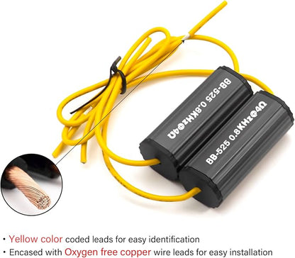RECOIL BB-525 Bass Blocks Designed to Protect Car Audio 5.25 Inch Speakers, Eliminate Frequencies 0-800Hz at 4 Ohms, Pair