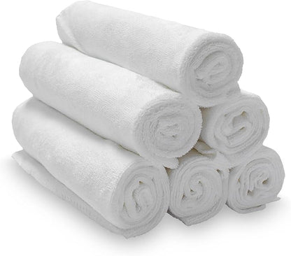 PROJE' Premium Car Care - Polishing Towel - Tagless 400 GSM Microfiber Towel - Scratch-Free & Lint Free - Finishing, Buffing, Drying Microfiber Cloth - 16in x 16in - Pack of 6 - White