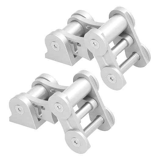 Hood Latches Kit Durable Secure Locking System for JK 2 Door & Unlimited 4 Door 2007‑2017 Off Roading Enthusiasts (Silver)