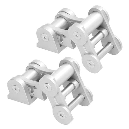 Hood Latches Kit Durable Secure Locking System for JK 2 Door & Unlimited 4 Door 2007‑2017 Off Roading Enthusiasts (Silver)