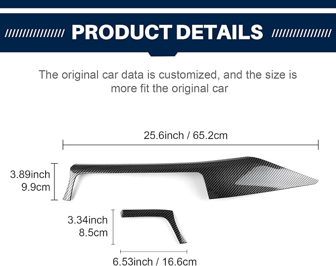 for BMW F30 Dashboard Panel Cover, ABS Carbon Fiber Style Car Center Console Interior Trim for 2013-2018 BMW 3 Series F30 F31 F32 F33 F34 F36 328i 320i 335i 330i 435i 420i 430i 440i 425i