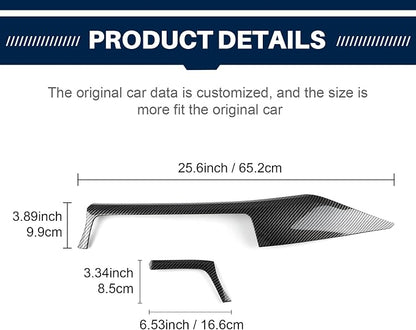 for BMW F30 Dashboard Panel Cover, ABS Carbon Fiber Style Car Center Console Interior Trim for 2013-2018 BMW 3 Series F30 F31 F32 F33 F34 F36 328i 320i 335i 330i 435i 420i 430i 440i 425i
