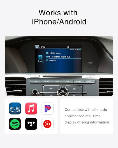 Bluetooth Car Adapter for Honda Accord/Civic/CR-V/CR-Z/Crosstour & Acura MDX/TL,TSX,iPod Music Sourse Bluetooth Receiver