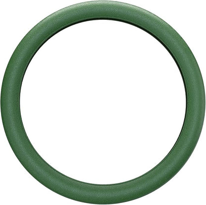 LRITER Car Steering Wheel Cover, Non-Slip Silicone Material, Multiple Color Choices, Universal Auto Parts Steering Wheel Cover, Suitable for Most Cars (Dark Green)