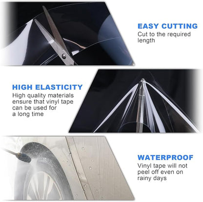 Arespark Clear Vinyl Wrap, Transparent Vinyl Roll Car Paint Protective Film, Self Adhesive Film for Car Motorcycle Interior Exterior, Protect from Pets Scratches 1x10ft