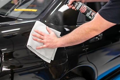 The Rag Company - The Edgeless Pearl - Professional Microfiber Detailing Towel for Ceramic Coating, Leveling & Sealant Removal, Scratch-Free & Tagless, 320gsm, 16x16 inches, Ice Grey - 12-Pack